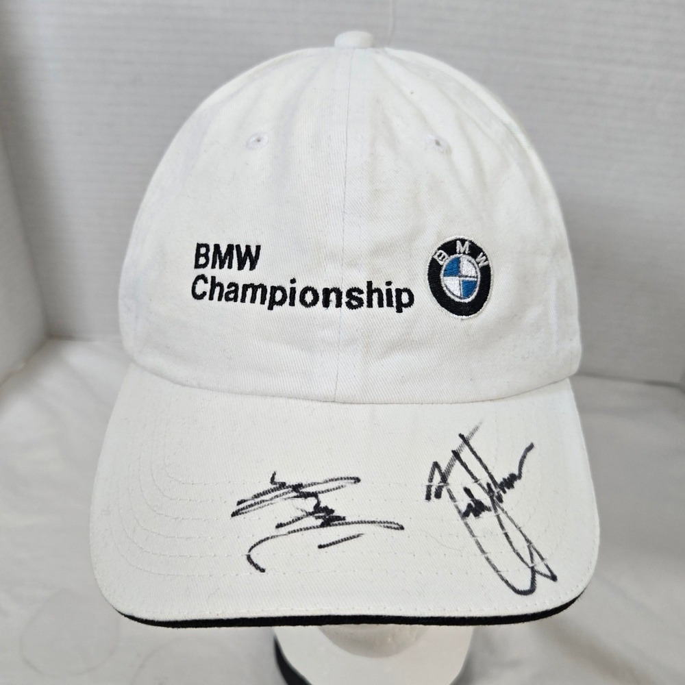BMW Championship Golf Hat White Adjustable Zach‎ Johnson Jim Furyk Signed Auto